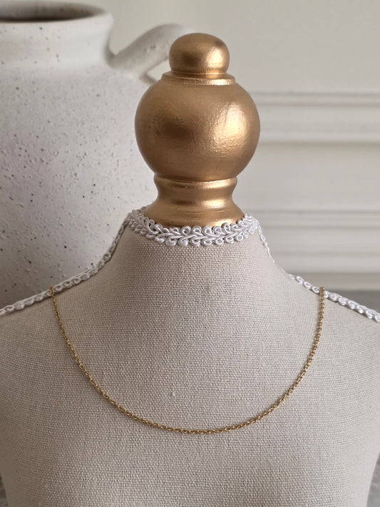 Simple stainless steel gold plated necklace