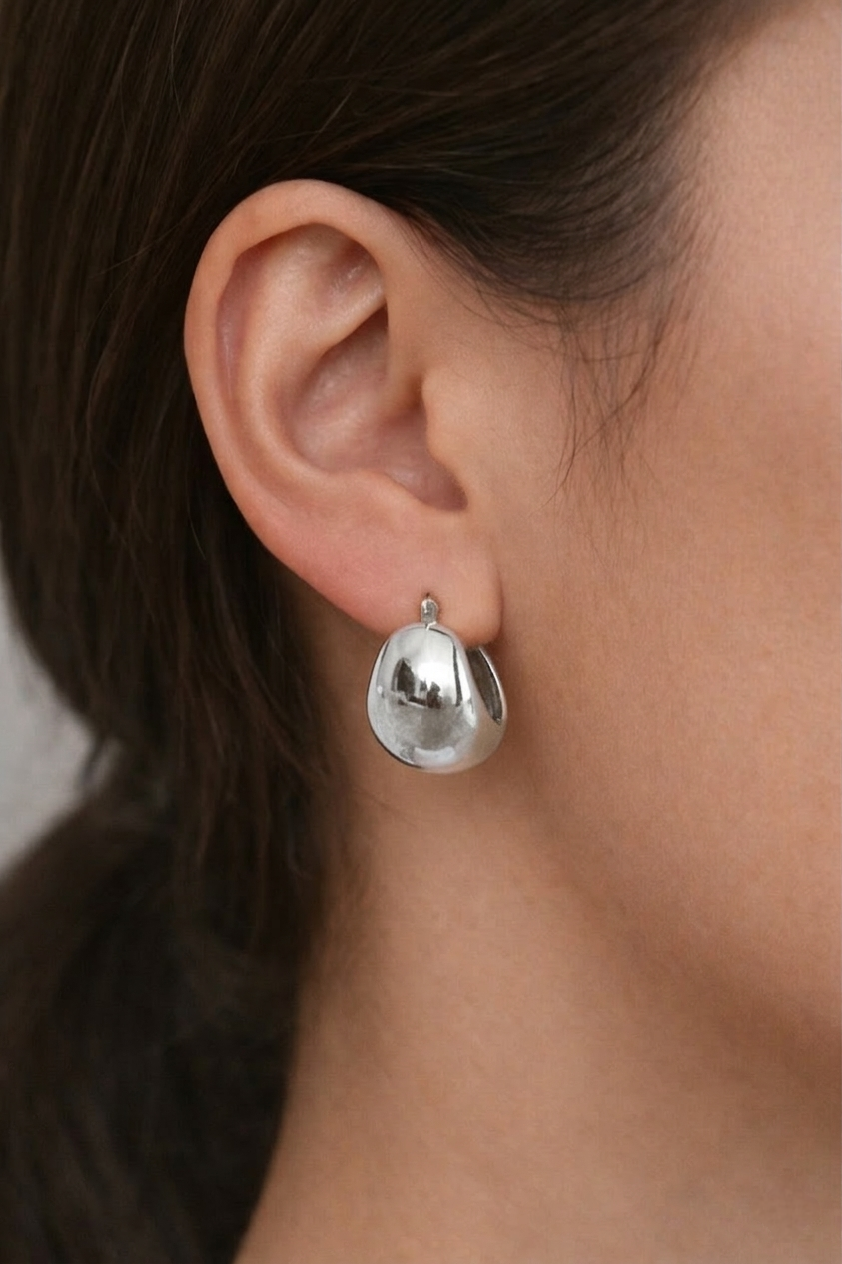 LOLA HOOP EARRINGS SILVER