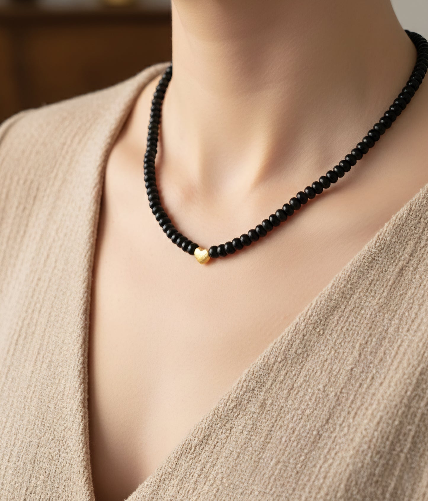 INAYA HEART BEAD NECKLACE